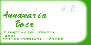annamaria boer business card